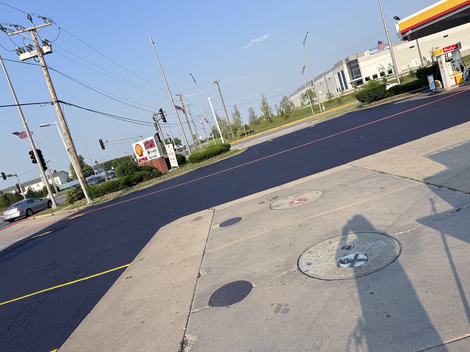 Parking lot striping and markings