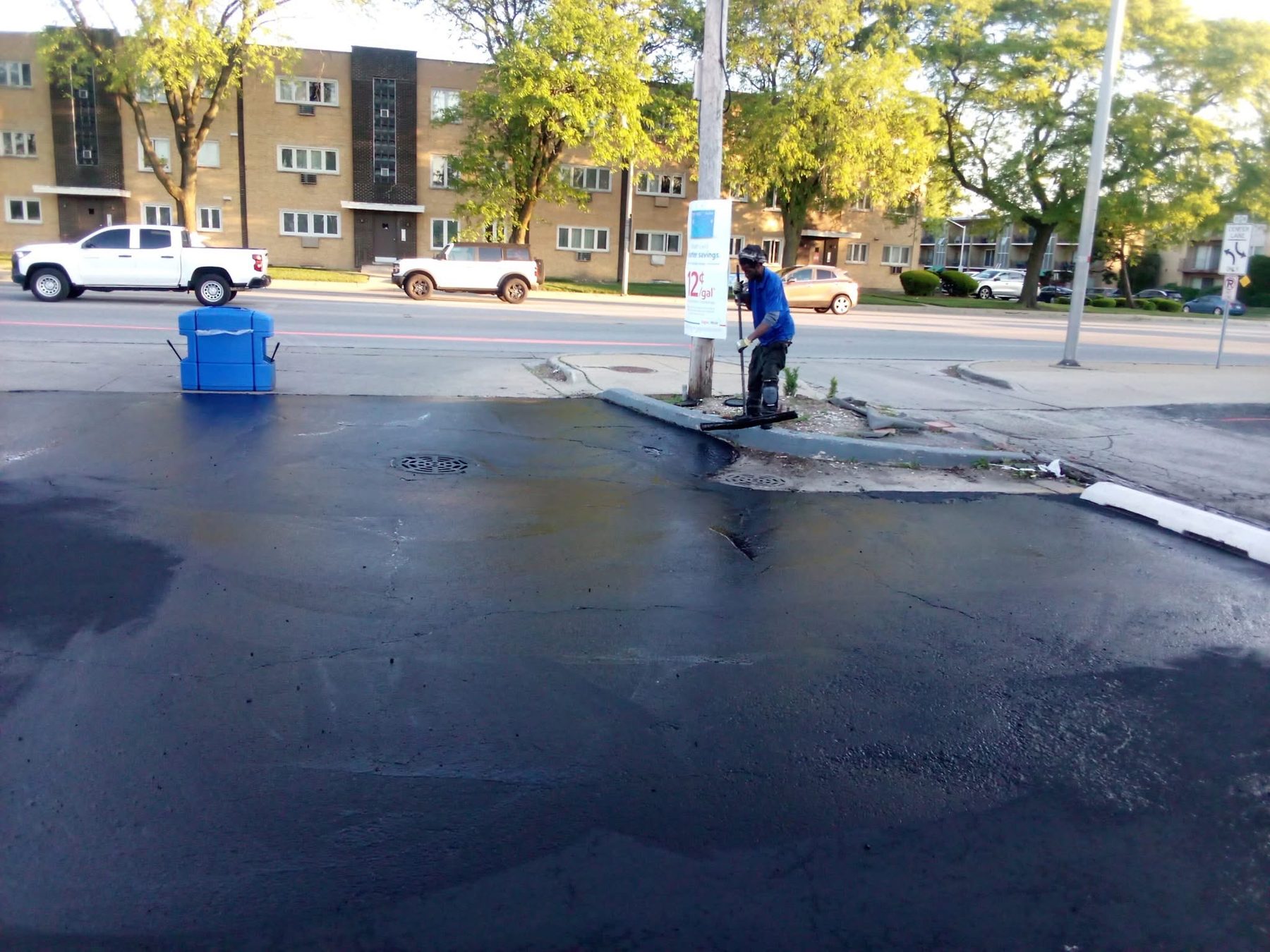 Parking lot striping and markings